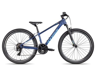Axess Stipe 26 | Jugend-Mountainbike | MTB-Hardtail | 14-Gang Schaltung | Felgenbremsen, Farbe:Dark Blue matt/Blue red, Rahmengröße:33 cm