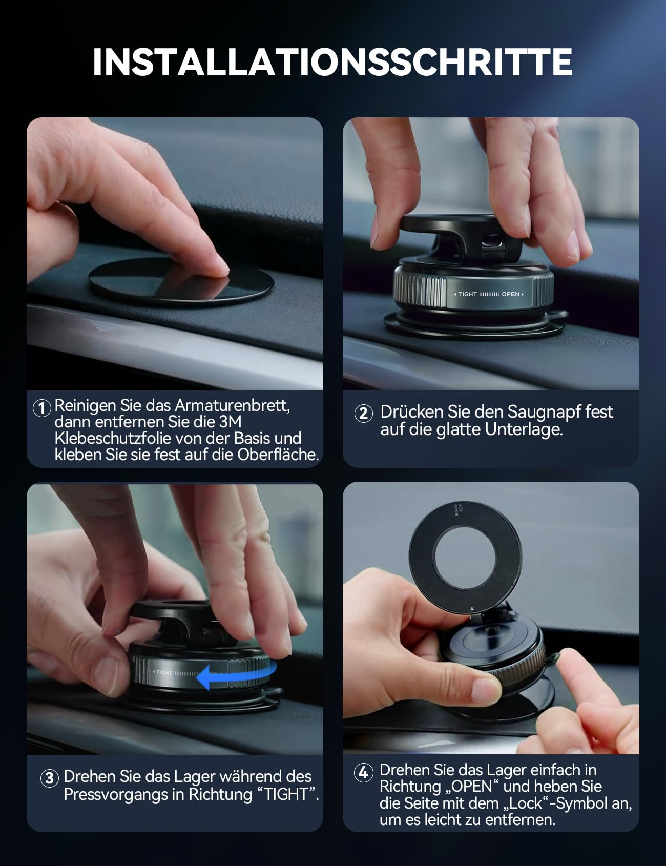 JOYROOM Vakuum Handyhalterung Auto Magnet Faltbar, Saugnapf Handy Halterung Auto Magsafe mit 360° Verstellbarer Metallarm, Magnetische Handyhalterung Auto für iPhone 17 16 15 14 13 12 & MagSafe Hülle