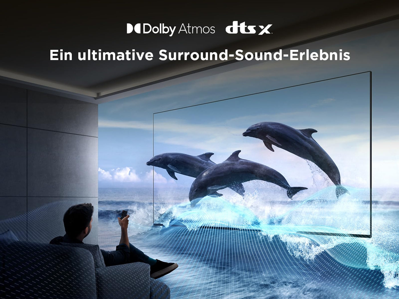 TCL 43T6C 43 Zoll QLED 4K HDR Fernseher, Smart Fire TV mit Dolby Vision & Atmos, HDR10+, Sprachbefehl Funktion & Ask Alexa