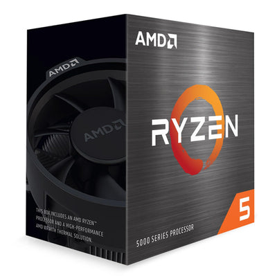 AMD Ryzen 5 5600 Prozessor (Basistakt: 3.5GHz, Max. Leistungstakt: bis zu 4.4GHz, 6 Kerne, L3-Cache 32MB, Socket AM4) 100-100000927BOX, Schwarz