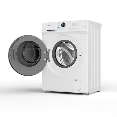 Midea MF10EW70BA10 Waschmaschine / 7kg / 1400 U/Min/EEK A-10%/Inverter Quattro Motor/Dampffunktion/Grosse Trommel/Nachlegefunktion/Kindersicherung/AquaStop, Weiß