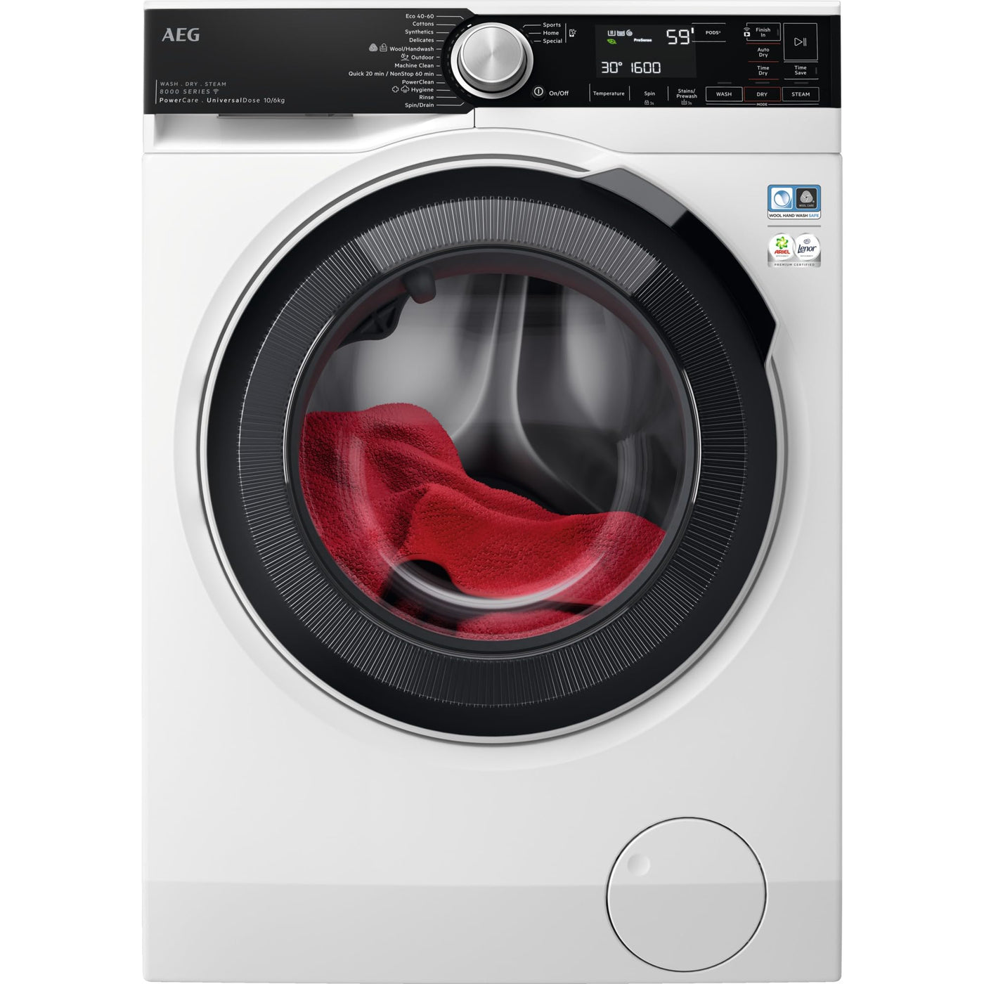 AEG Waschtrockner Serie 8000 PowerCare / 11.0 kg Waschen / 7.0 kg Trocknen/D/energiesparend/Mengenautomatik/Nachlegefunktion/Kindersicherung / 1600 U/min / LWR8E80610