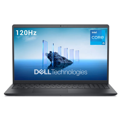Dell 15 Laptop DC15250 15,6" FHD (1920 x 1080) 120Hz, Intel Core i5-1334U, Intel UHD Grafik, 16GB DDR4 RAM, 512GB SSD, Windows 11 Home, QWERTZ-Tastatur – Schwarz
