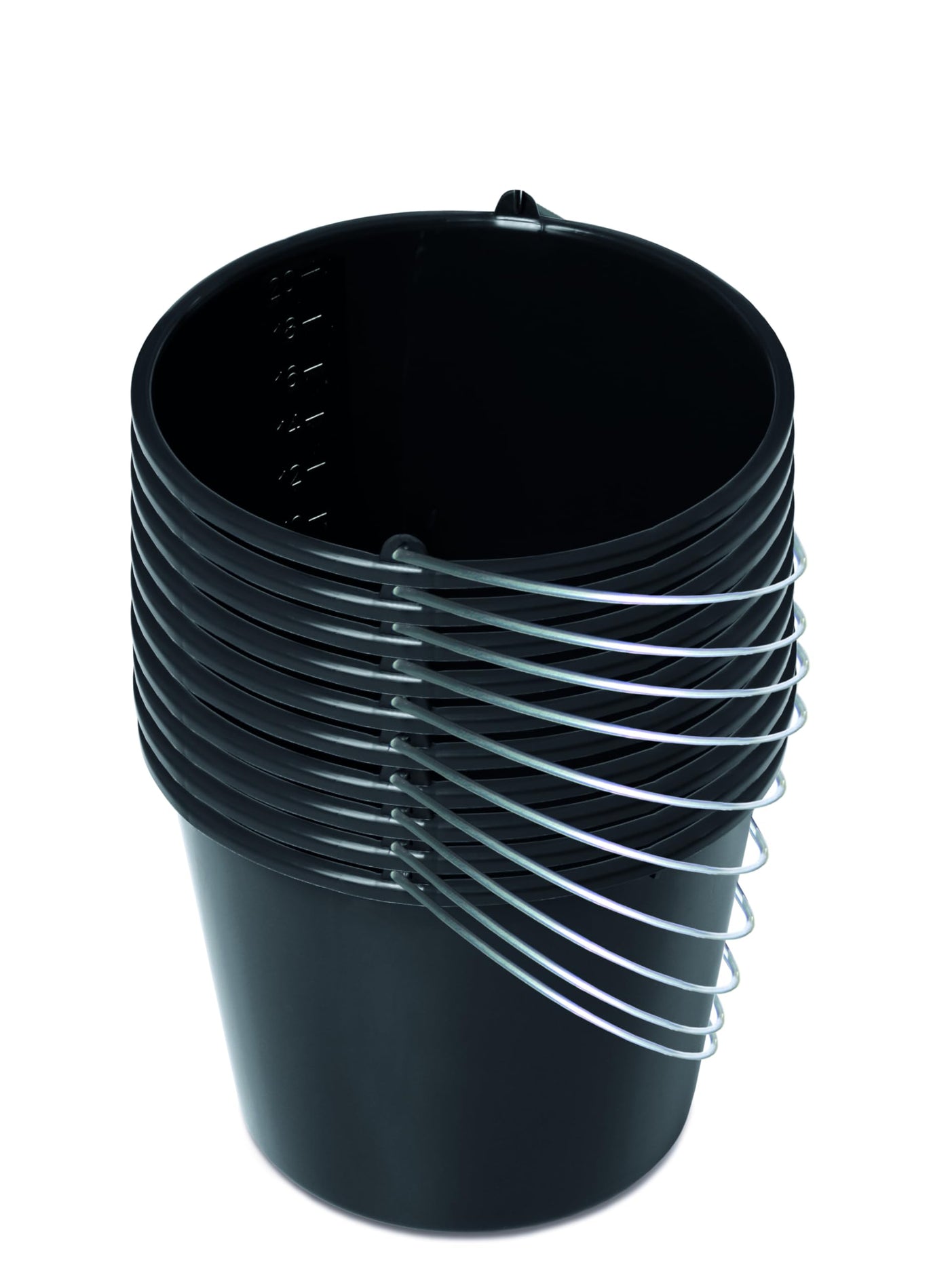 Kistenberg Baueimer 20 Liter 10er Set Eimer mit Skala Mörteleimer Maurereimer Putzeimer Wassereimer Betoneimer, ergonomischer Griff, aus Kunststoff (20 Liter)