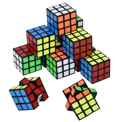 12 Stück Mini Zauberwürfel Set, Party Mitgebsel Magic Würfel für Kindergeburtstag Gastgeschenke Weihnachten Reisespiele Kindergeburtstag (3 * 3 * 3cm)