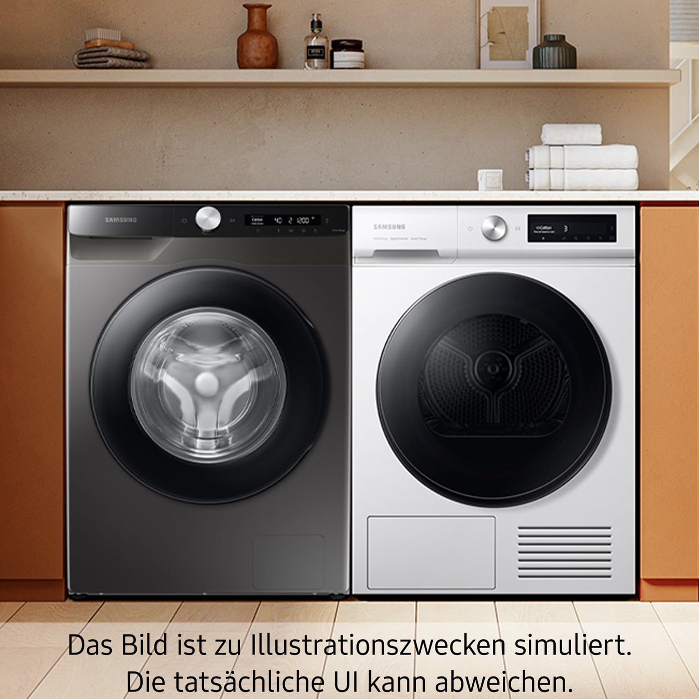 Samsung WW11DG6B85LBU2 Waschmaschine, 11 kg, 1.400 U/min, Extra energiesparend, EEK: A (-10%), AI Ecobubble, AI Wash, SuperSpeed 39 Min, AI Control, Schwarz