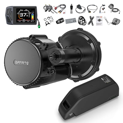 BAFANG 48V 750W Mittelmotor BBS02B Mid Motor CAN Protokoll Elektrofahrrad Umrüstsatz mit 52V20Ah Unterrohr-Akku,EKD01 Display und 44T Kettenblatt E-Bike Umrüstsatz für BB68-73mm
