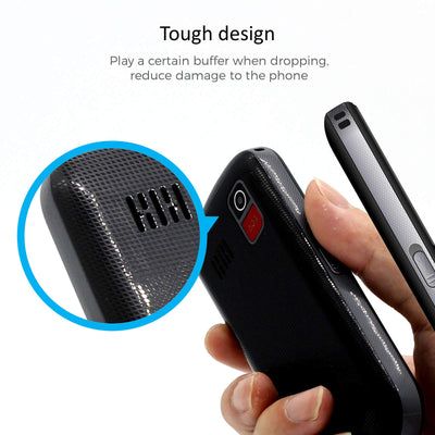 artfone CS182 Seniorenhandy ohne Vertrag丨Mobiltelefon mit großen Tasten丨GSM Dual SIM Rentner Handy丨Ladestation丨SOS Notruftaste丨1,8 Zoll Farbdisplay丨FM丨Lange Standby-Zeit丨Großtastenhandy - Schwarz