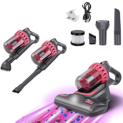 Milbensauger für Matratzen, 10Kpa Matratzenreiniger mit Staubmilben-Sensor und UV-Licht, entfernt 99,9% Allergene von Betten, Sofas, Tierhaare, Handstaubsauger Milbenstaubsauger für Matratzen