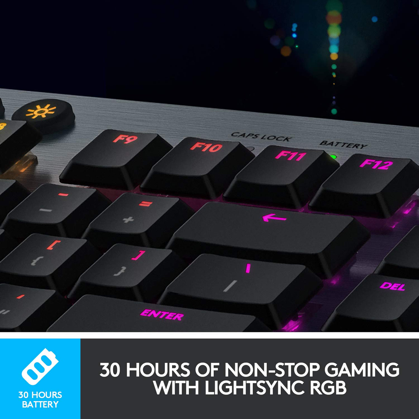 Logitech G915 LIGHTSPEED kabellose mechanische Gaming-Tastatur, Taktiler GL-Tasten-Switch mit flachem Profil, LIGHTSYNC RGB, Ultraschlankes Design, Deutsches QWERTZ-Layout - Carbon