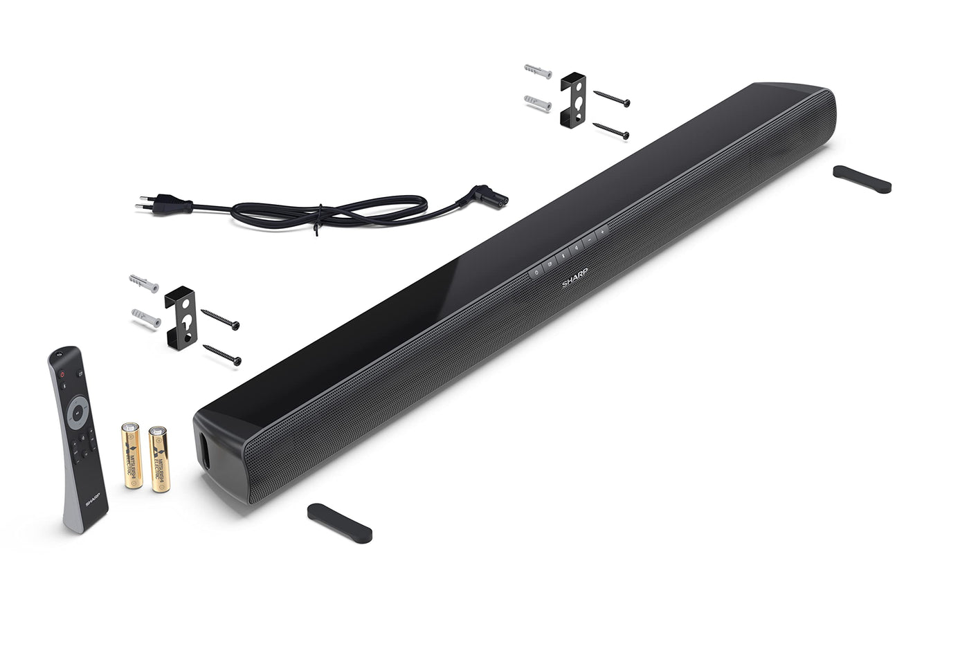 SHARP HTSB100 2.0 Soundbar 75W (USB, Bluetooth, HDMI, Optisch, AUX-In (3,5mm), Breite: 80cm), schwarz