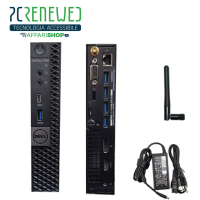 Mini PC Optiplex 7050 Desktop-Computer (Generalüberholt) Windows 11 Pro + Office | Core i5 6500t | RAM 16 GB | SSD M.2 256 NVME + HDD 500 GB | WiFi BTH Mini-Computer (nur PC)