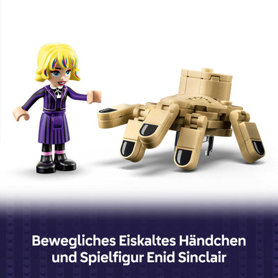 LEGO Wednesday - Die Wohnung des Eiskalten Händchens - Spielzeug zum Bauen mit Enid Minifigur, Händchen Figur & Zubehör - Spielset Geschenk für Mädchen, Jungen & Serienfans ab 12 Jahren - 76785