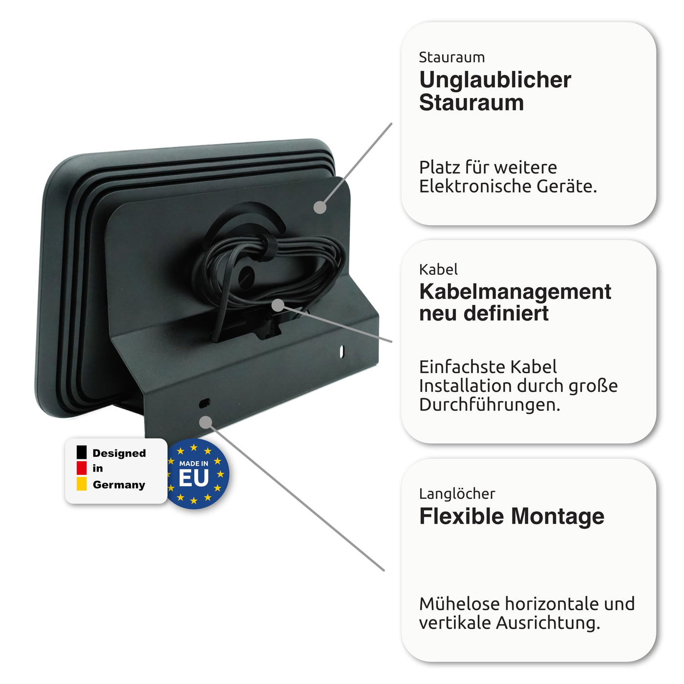 interpick Telekom Router Speedport Smart 4 Wandhalterung inkl. Kabelmanagement