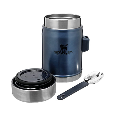 Stanley Classic Legendary Thermobehälter für Essen mit Göffel 400 ml - Hält 7 Stunden Heiß oder Kalt - Edelstahl Warmhaltebehälter Essen - BPA-Frei - Spülmaschinenfest - Nightfall