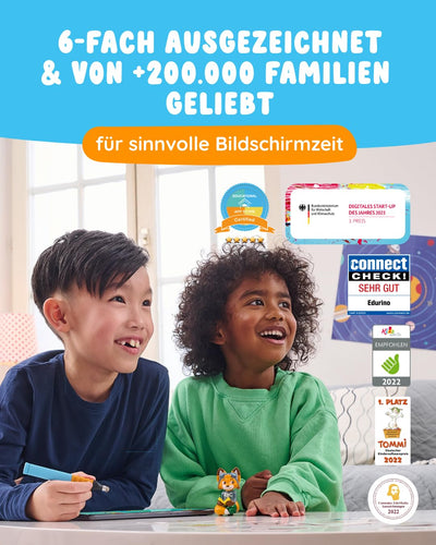 Edurino Figur Mika ABC: Buchstaben Lesen & Schreiben ab 4 Jahren - Stufe 2 inkl. App | Groß- und Kleinbuchstaben | Buchstaben richtig schreiben | Laute in Wörtern (Figur Mika)