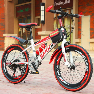 MU Berg Off-Road-Fahrrad Erwachsene Männer Und Frauen Mit Variabler Geschwindigkeit 20/22/24/26 Scheibenbremse Renn Studierenden Jugend,rot,20 Inches