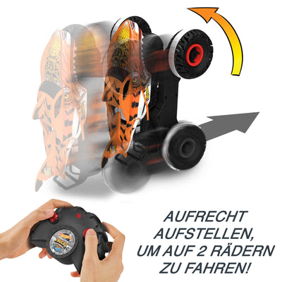 Hot Wheels Monster Trucks Ferngesteuertes Auto Tiger Shark, mit 'Terrain Stomp' Technologie für tierähnliche Bewegungen, Wheelie Modus für Drehen auf 2 Rädern, Spielzeug ab 4 Jahre, HGV87