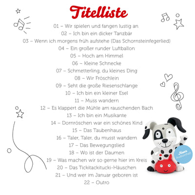 tonies Hörfigur für Toniebox, Lieblings-Kinderlieder – Spiel- und Bewegungslieder 2, Kinderlieder für Kinder ab 3 Jahren, Spielzeit ca. 49 Minuten
