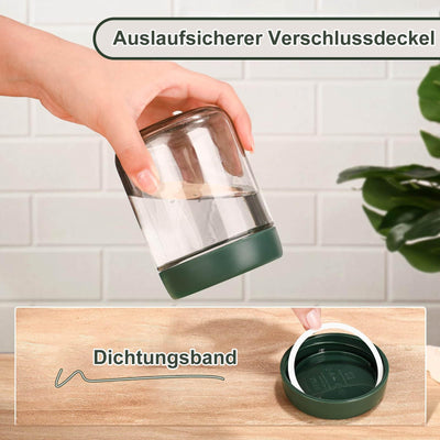 QIMYGIFT Overnight Oats Gläser mit Deckel, 500ml Einmachgläser mit Schraubdeckel Meal Prep Gläser für Hausgemachte Marmelade, Babynahrung, Einlegen, Einmachen, Mason Jar, Sauerteig