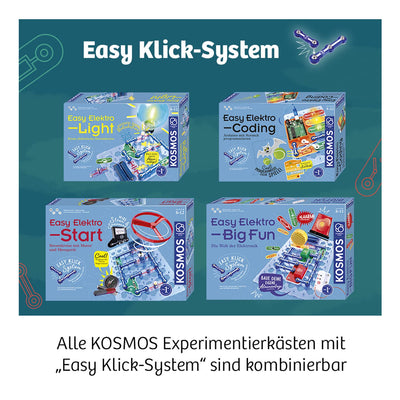 KOSMOS 620530 Easy Elektro - Light. Erste elektrische Stromkreise erstellen. Spielerisch die Elektrizität entdecken. Experimentierkasten zu Elektrotechnik für Kinder ab 8-12 Jahre