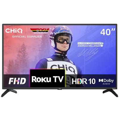 CHIQ L40G5N 40 Zoll Roku TV, FHD Smart TV, HDR10, Works with Alexa, DVB-T2/T/C/S/S2, Unterstützt Apple Air-Play, Google Assistant, Apple TV+, Prime Video, HDMI/USB, 2025
