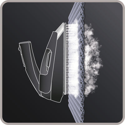 Rowenta Focus Travel Reisebügeleisen DA1510 | max. 1000W | 45g/Min. Dampfstoß | Vertikaldampf | Klappgriff | Aufbewahrungsbeutel | Dampfügeleisen mit 2 Betriebsspannungen (120V, 240V), Einzigartige