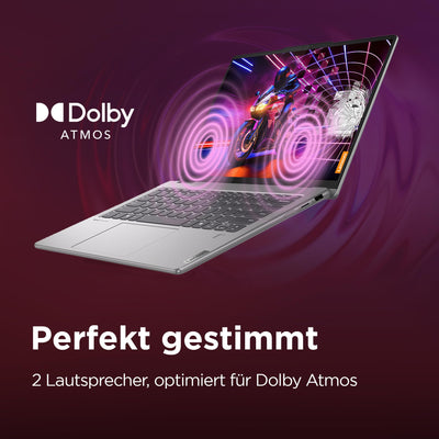 Lenovo Yoga 7 2-in-1 Convertible AI Laptop | 14" WUXGA Display | AMD Ryzen 7 8840HS | 16GB RAM | 1TB SSD | AMD Radeon 780M Grafik | Windows 11 Home | QWERTZ | grau | 3 Monate Premium Care
