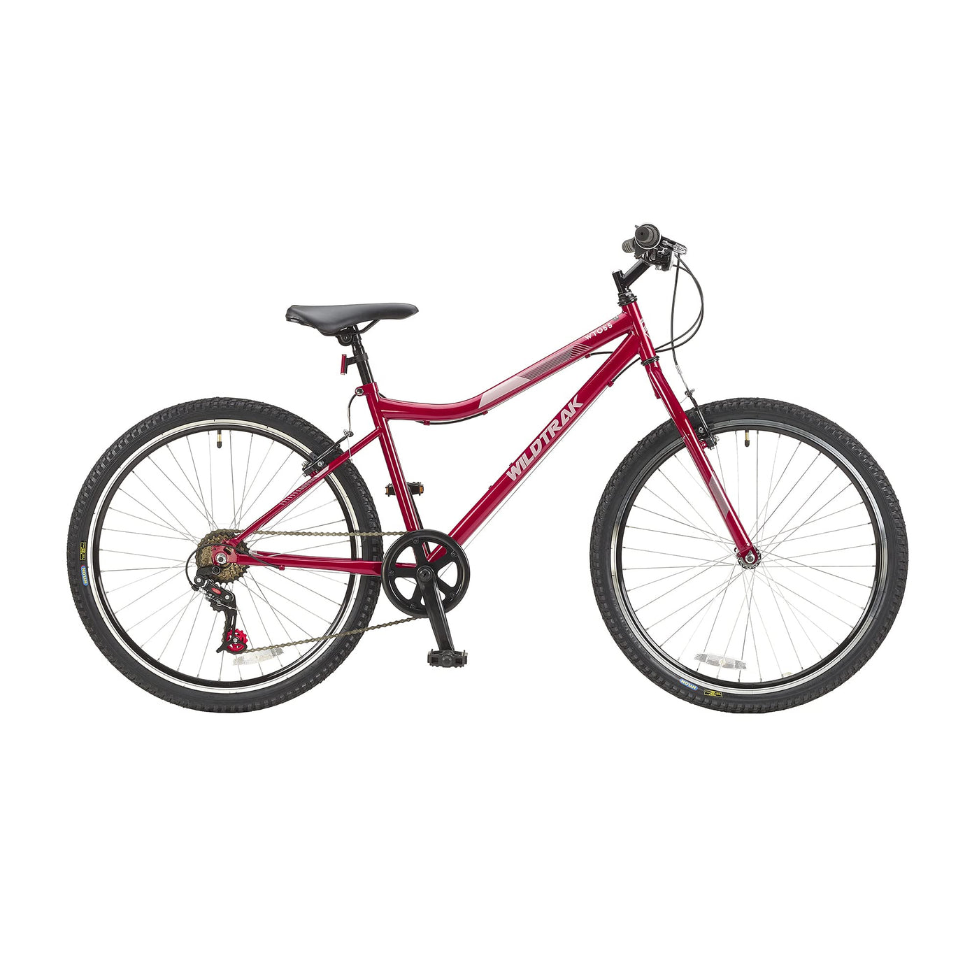 Wildtrak - Stahlfahrrad, Erwachsene, 26 Zoll, 18-Gang - Burgund, Burgundy