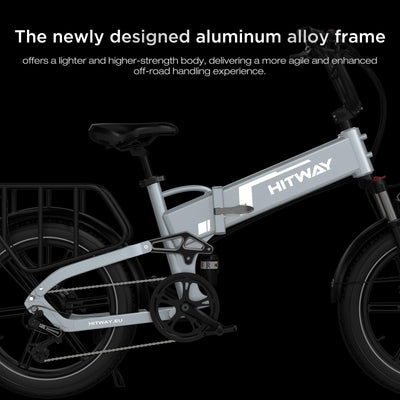 HITWAY E Bike BK10S PRO, 48V 720Wh-Li-Ionen-Akku 250W Elektrofahrrad, 70-120km Reichweite, 20" *4.0 Fat Reifen, APP-Steuerung,LCD-Display,7-Gang, IP54 wasserdicht Pedelec