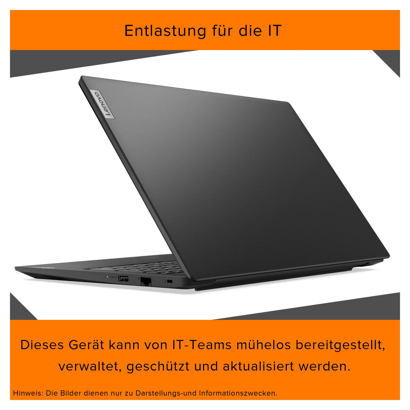 Lenovo V15 G4 IRU Laptop, Intel Core i5-13420H, 40 GB DDR4 RAM, 1 TB PCIe SSD, 15.6" FHD Display, Intel UHD Graphics, QWERTZ Tastatur, Windows 11 Pro, Iron Grey
