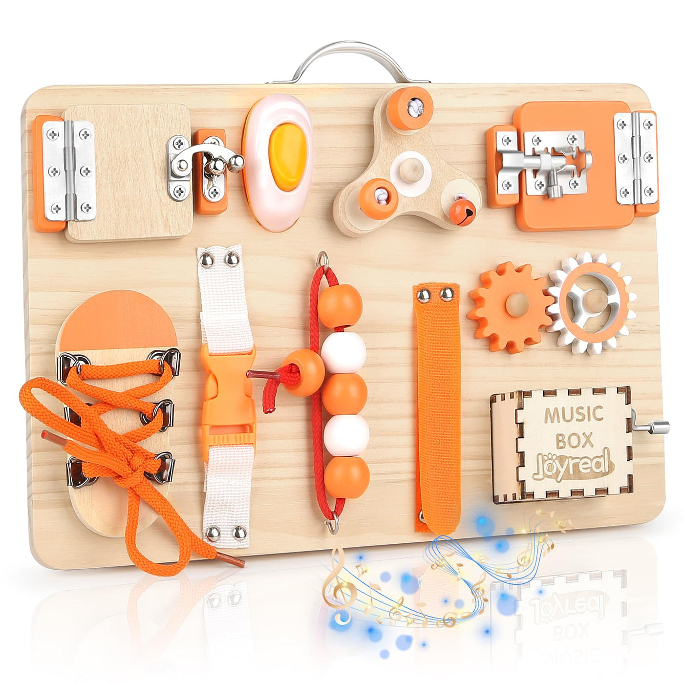 Joyreal Motorikbrett Activity Board Montessori Spielzeug Busy Board Montessori Brett Motorikspielzeug Sensorik Spielzeug