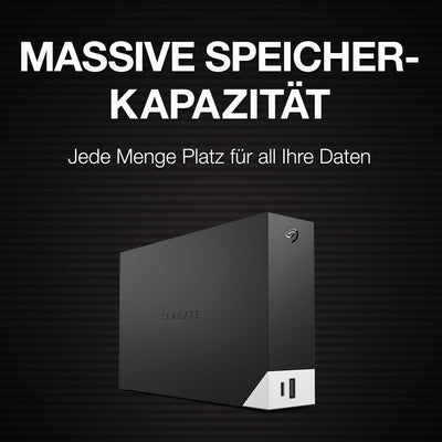 Seagate One Touch HUB 8TB externe Festplatte, 2-fach USB Hu, 3.5 Zoll, USB 3.0, PC, Notebook & Mac, inkl. 2 Jahre Rescue Service, Modellnr.: STLC8000400