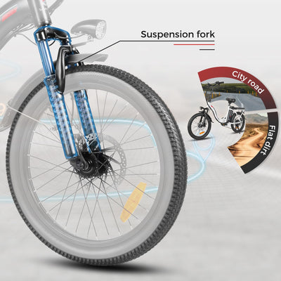 SAMEBIKE Klapprad E-Bike, 20 Zoll Elektrofahrrad with 36V/12Ah Abnehmbarem Akku Hydraulische Bremse, für Erwachsene, Herren Damen