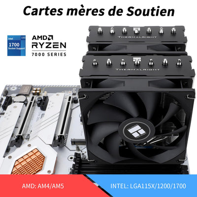 Thermalright Phantom Spirit 120 SE CPU-Luftkühler, 7 Heatpipes CPU-Kühler, Dual 120mm TL-C12B V2 PWM-Lüfter, AGHP 4.0 Technilogie, für AMD AM4/AM5/Intel 1851/1700/1150/1151/1200, PC-Kühler