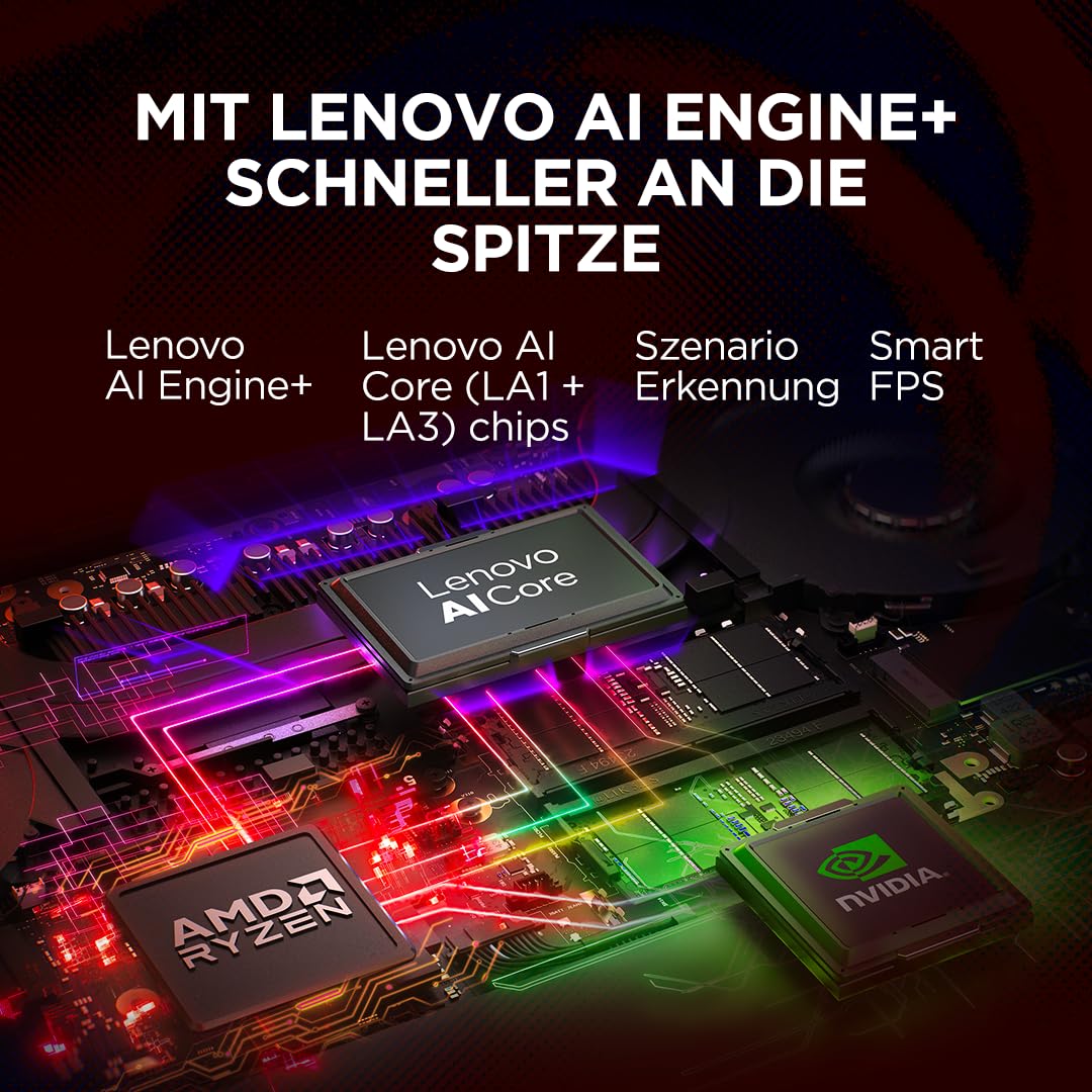 Lenovo Legion Pro 5 16ADR10 Gaming AI Laptop | 16" WQXGA 165 Hz OLED Display | NVIDIA GeForce RTX 5060 | AMD Ryzen 7 | 32GB RAM | 1TB SSD | Win11 | QWERTZ | Eclipse Black | 3 Monate GamePass