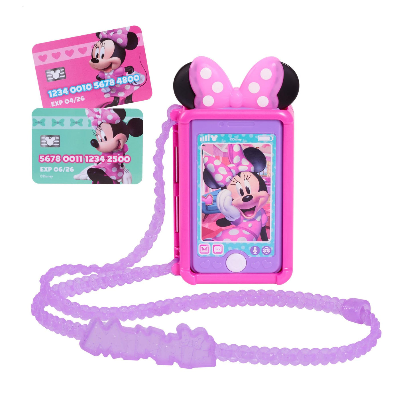 Minnie Mouse Disney Junior Chat with Me Spiel-Handy-Set mit Lichtern und Soundeffekten, Kinderspielzeug ab 3 Jahren von Just Play