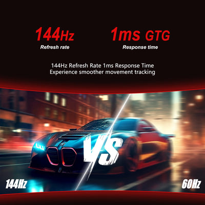 LXZ 37.5-inch Curved Gaming Monitor, 144Hz, 3840 * 1600P, 2500R, VA Display, Eye Protection, DP/HDMI Ports, Wall Mount Compatible - Black