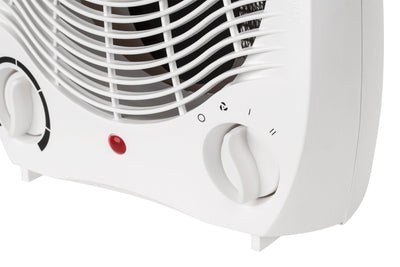 Teesa TSA8025 Heizlüfter 3 Funktionsmodi, 2 Heizstufen (1000W, 2000W), einstellbarer Thermostat, Überhitzungsschutz, weiß