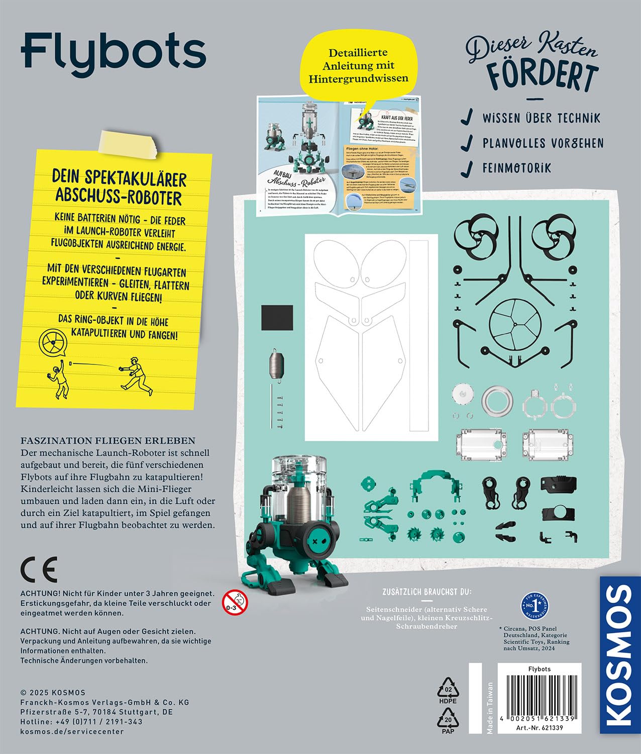 Kosmos 621339 Flybots, faszinierende Flugobjekte, Technik Physik Experimentierkasten für Kinder ab 8 Jahre