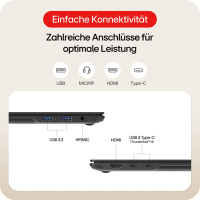 LG 2025 gram Pro Notebook 17 Zoll Laptop - Intel Core Ultra 7 (32GB RAM, 2TB SSD, Intel Arc Graphics, Windows 11 Home, Bluetooth 5.4, 2xThunderbold 4) - Schwarz