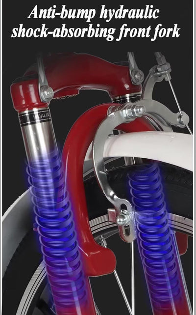 LSQXSS Outdoor-Cruiser-Fahrräder mit hinterer Kabine, älteres Roller-Dreirad mit hinterem Beifahrersitz, Freizeit-Einkaufswagen-Rikscha-Tretfahrrad für Erwachsene, Stoßdämpfer-Vordergabel