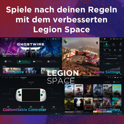 Lenovo Legion Go S Gaming Konsole | 8" WUXGA Display | AMD Ryzen Z2 Go | 16GB RAM | 1TB SSD | AMD Radeon Grafik | SteamOS | Nebula Nocturne schwarz