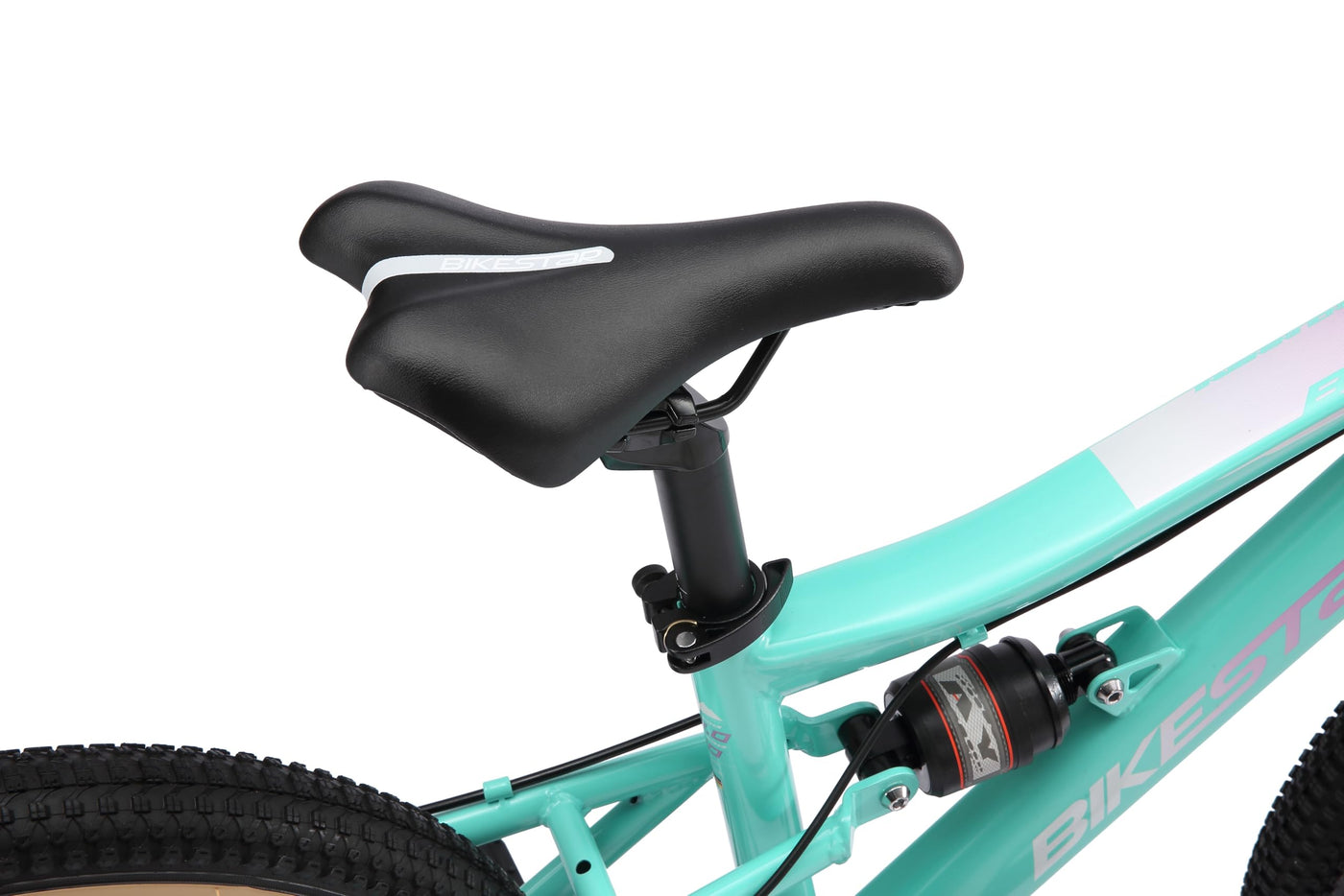 BIKESTAR Kinder Fahrrad Fully Mountainbike 7 Gang Shimano, Scheibenbremse ab 6 Jahre | 20 Zoll Kinderrad MTB | Mint