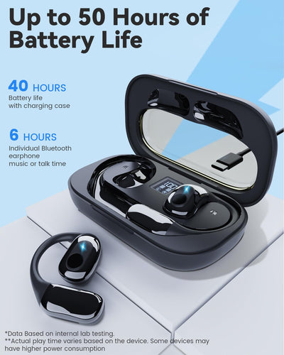 MONODEAL Open Ear Kopfhörer Bluetooth 5.3, Touch Controlled Air Conduction Ohrhörer Kopfhörer Kabellos Bluetooth Kopfhörer Sport, IPX6 Wasserdicht