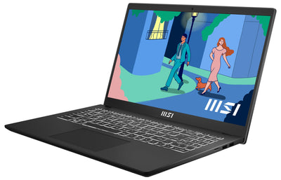 MSI Modern 15 Lifestyle & Business Laptop, 15,6 Zoll Full HD Display, AMD Ryzen 5 7530U Prozessor, 16 GB DDR4 RAM, 512GB SSD, AMD Radeon Graphics, Windows 11 Home, Schwarz, B7M-284