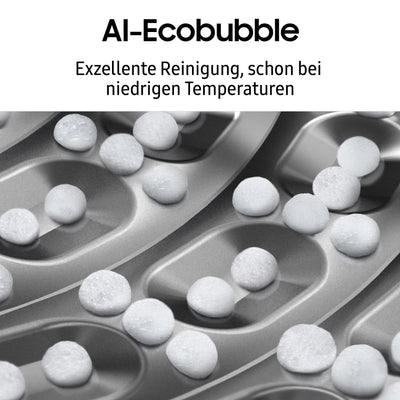 Samsung WW11DG6B85LBU2 Waschmaschine, 11 kg, 1.400 U/min, Extra energiesparend, EEK: A (-10%), AI Ecobubble, AI Wash, SuperSpeed 39 Min, AI Control, Schwarz