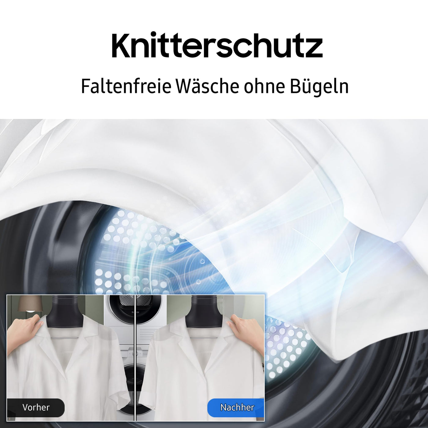 Samsung Wärmepumpentrockner, 8 kg, EEK: A++, Wäschetrockner mit WiFi-SmartThings-App, Hygiene-Programm, Air Refresh, Knitterschutz, Weiß, DV80CGC0B0TEEG