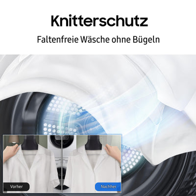 Samsung Wärmepumpentrockner, 8 kg, EEK: A++, Wäschetrockner mit WiFi-SmartThings-App, Hygiene-Programm, Air Refresh, Knitterschutz, Weiß, DV80CGC0B0TEEG