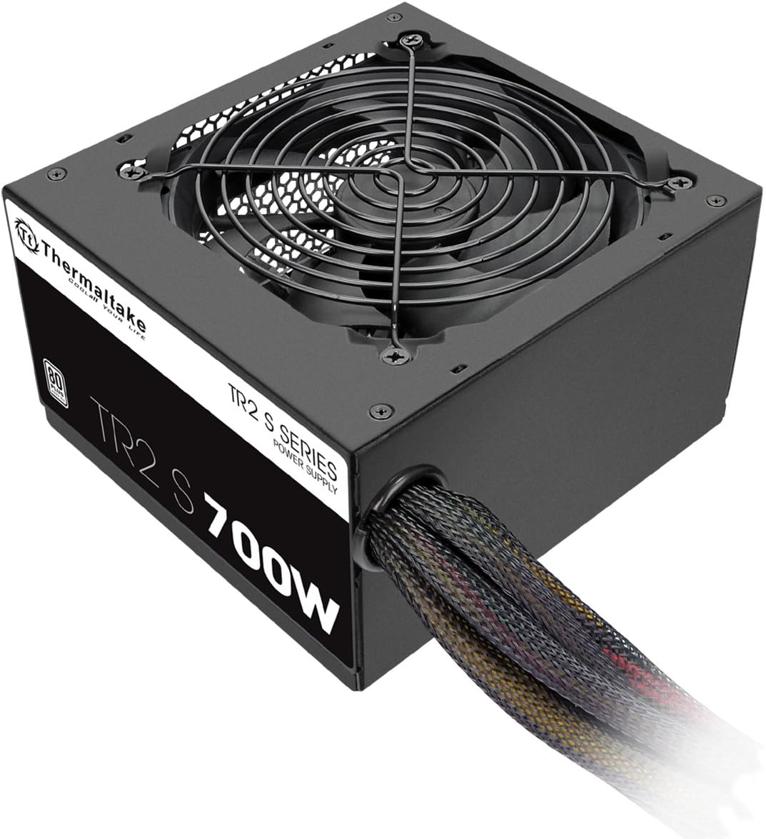 Thermaltake TR2 S 700W | PC-ATX-Netzteil | 80-Plus | leiser 120 Lüfter | EU zertifiziert | schwarz